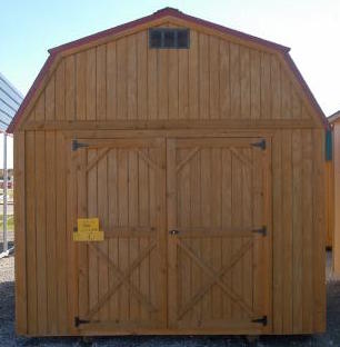 Treated wood lofted barn