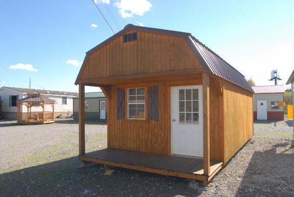 Treated lofted barn cabin